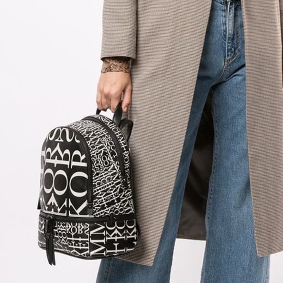 Michael Kors Newsprint Rhea Backpack - Picture 5 of 5